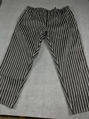 Dickies Chef Pants Baggy Fit Black White Striped 5XL NWT